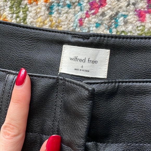 Aritzia Wilfred Free Leather Pants - Picture 3 of 9